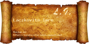 Laczkovits Imre névjegykártya